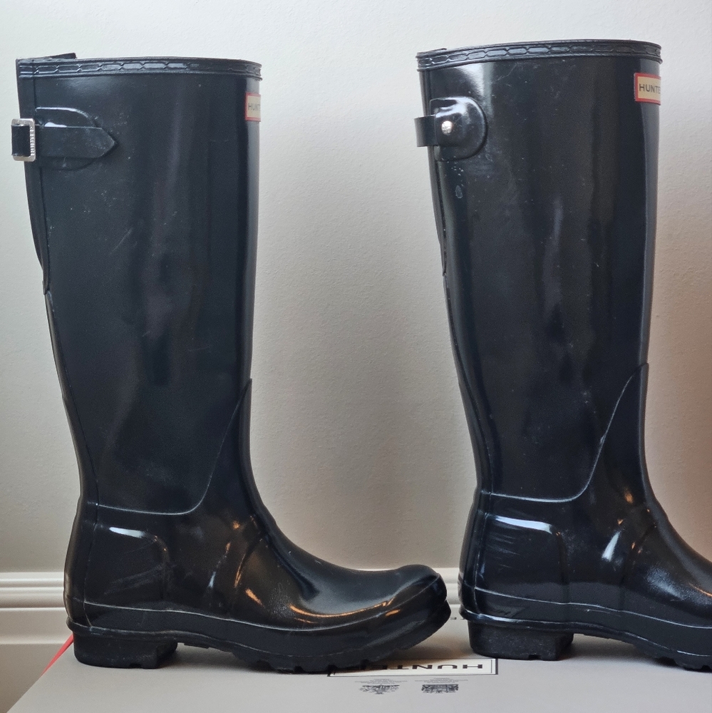 Adjustable Back Gloss Waterproof Rain Boot - image 5